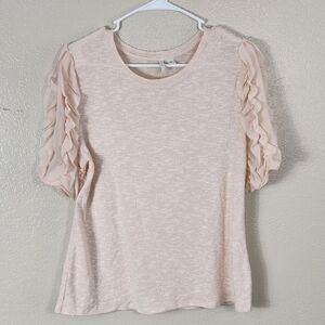 C Est. 1946 Top Size M Light Peach Crew Neck